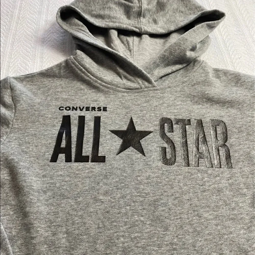 CONVERSE ALL STAR GIRLS MEDIUM Size 6 (5-6 years) Gray Hoodie
